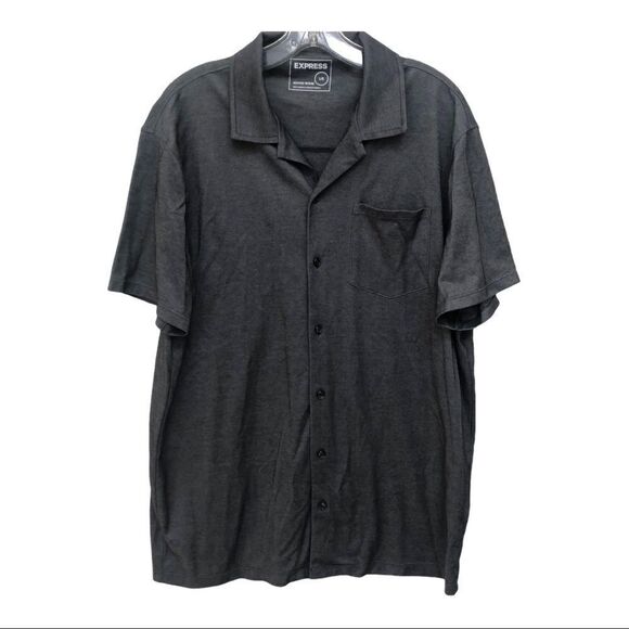 EXPRESS SHIRT, GRAY, short Sleeve Size L - Picture 1 of 5